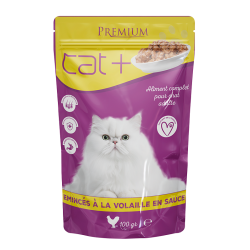 Cat+ 22*100g -  Sachet Émincés au Poulet