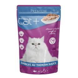 Cat+ Sachet Émincés au Saumon – 100 g