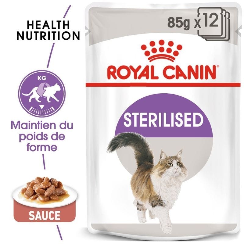 Royal Canin Sterilised – Aliment humide pour chat (12 × 85 g)