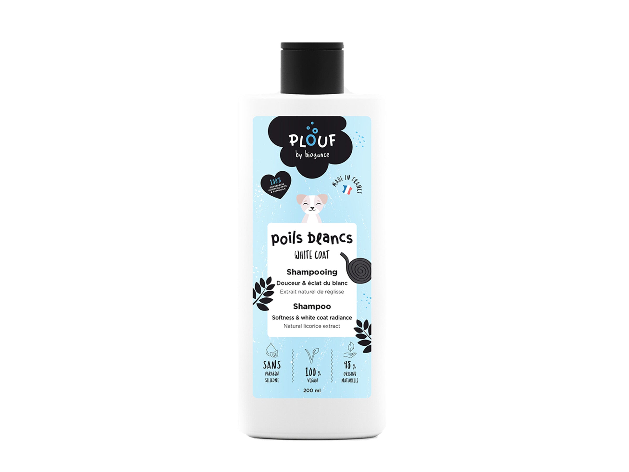 PLOUF Shampooing Poils Blancs (White Coat Shampoo) 200ml