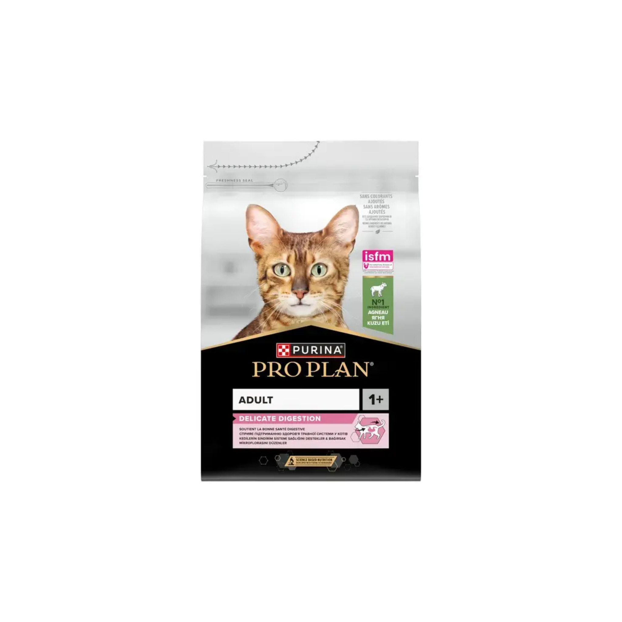 Purina® PRO PLAN® Adult DELICATE DIGESTION, Riche en Agneau - Croquettes pour Chat aidant au soutient d'une bonne santé digestive.