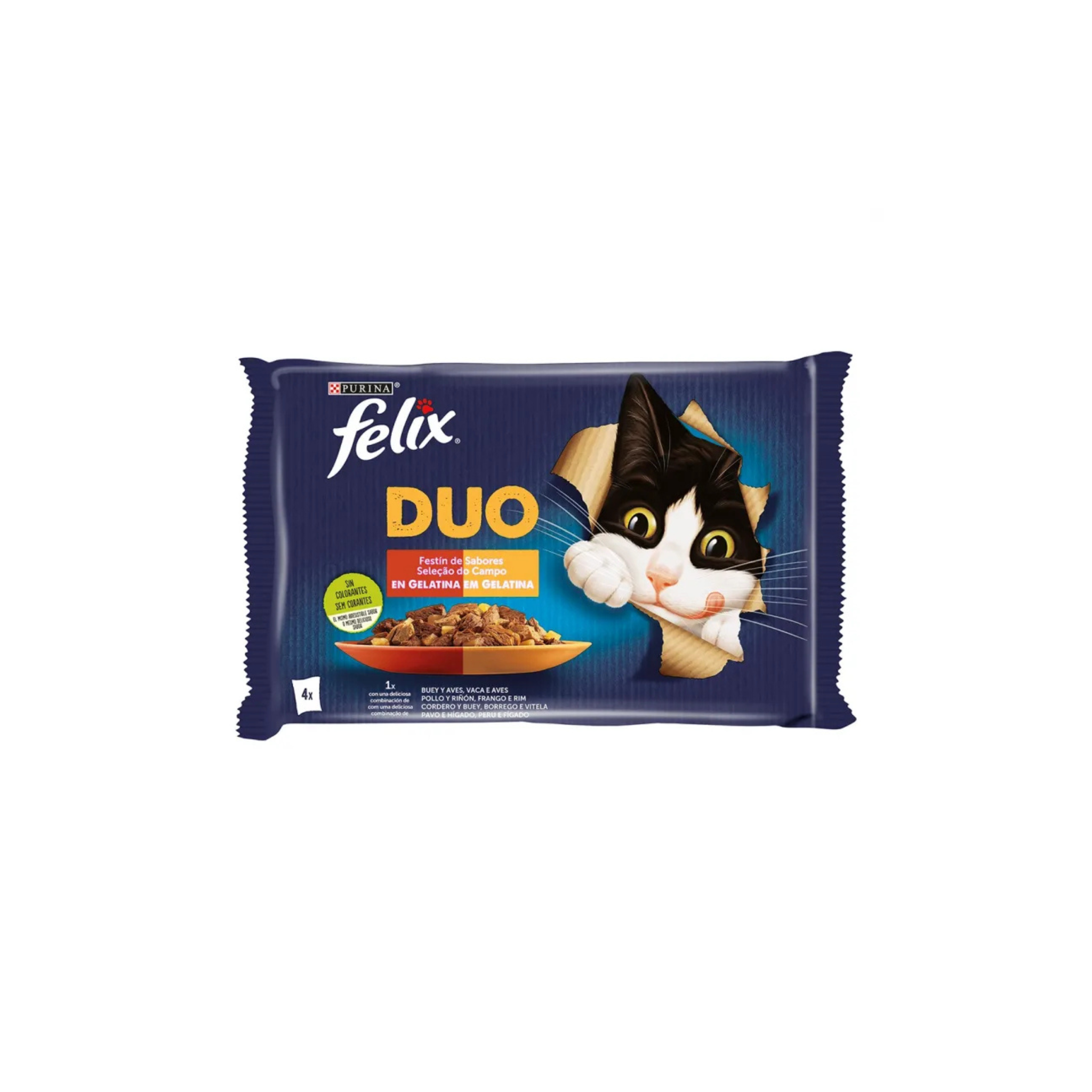 PURINA® FELIX® Duo Festin de Saveurs en Gélatine 4x85g