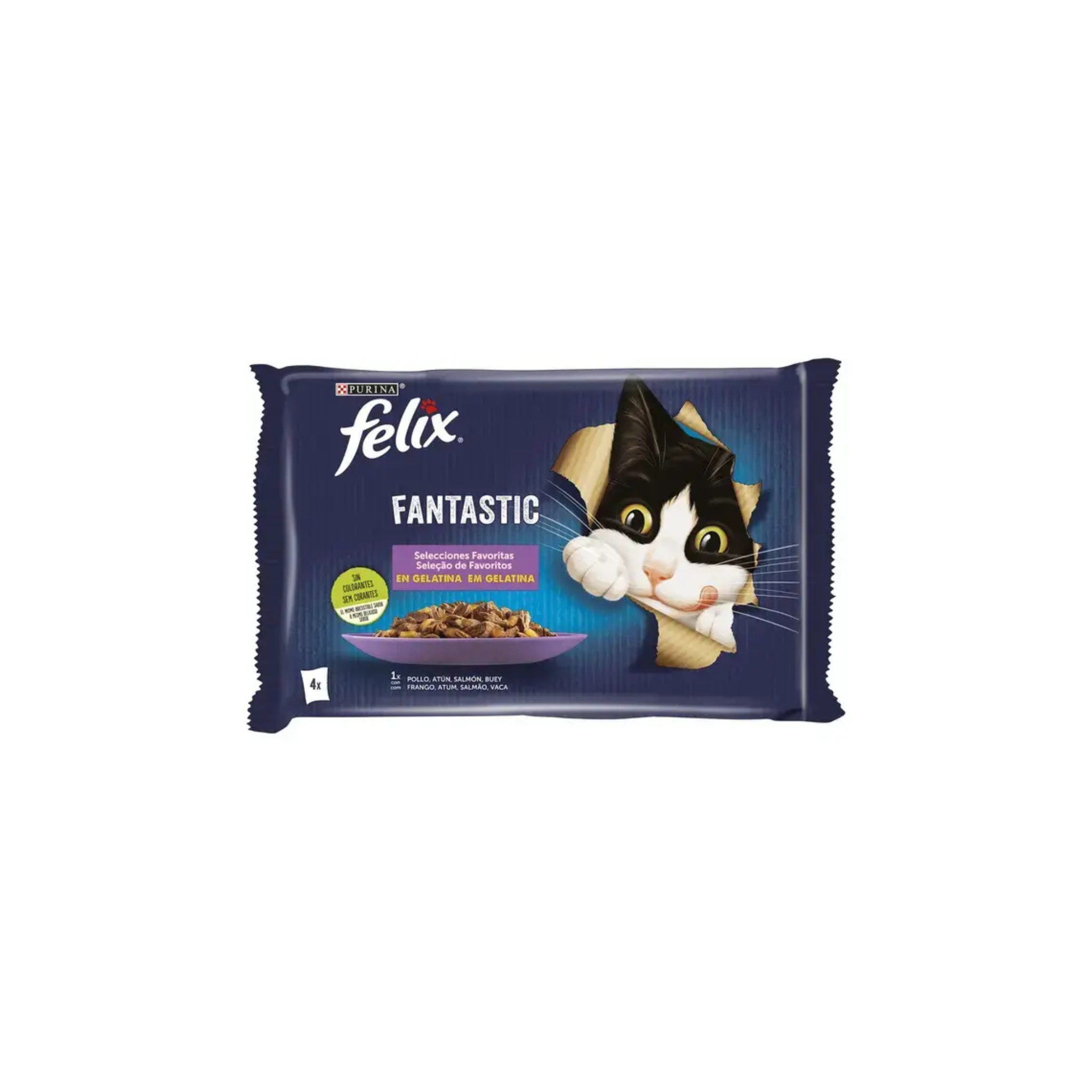 PURINA® FELIX® Fantastiques sélections préférées en gélatine 4x85g