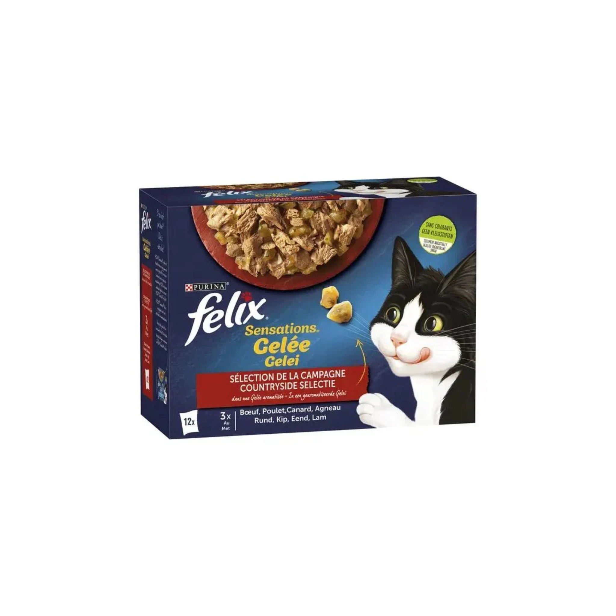 PURINA® FELIX® Sensations Sélection de Campagne en Gelée 12x85g