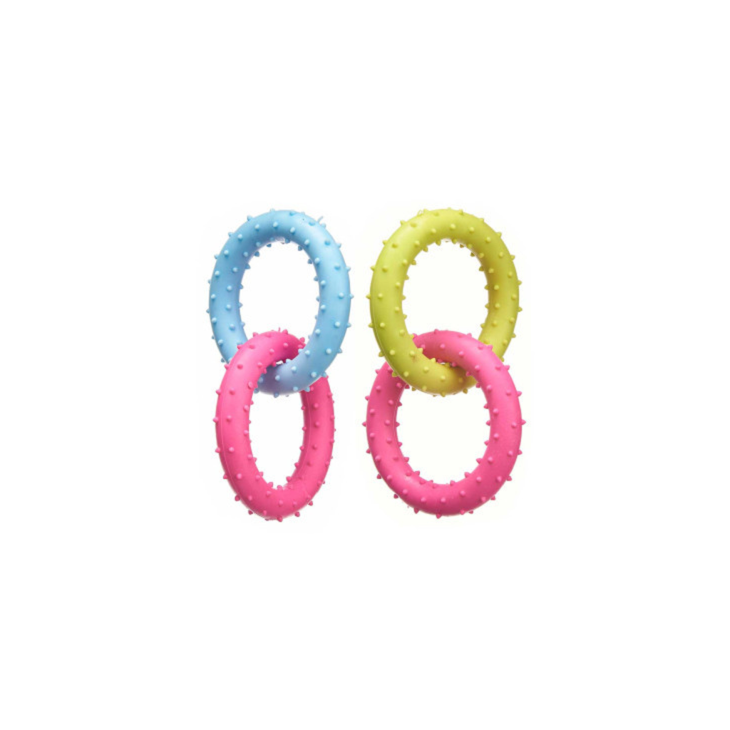 Set 2 anneaux jouets en silicone 8 cm