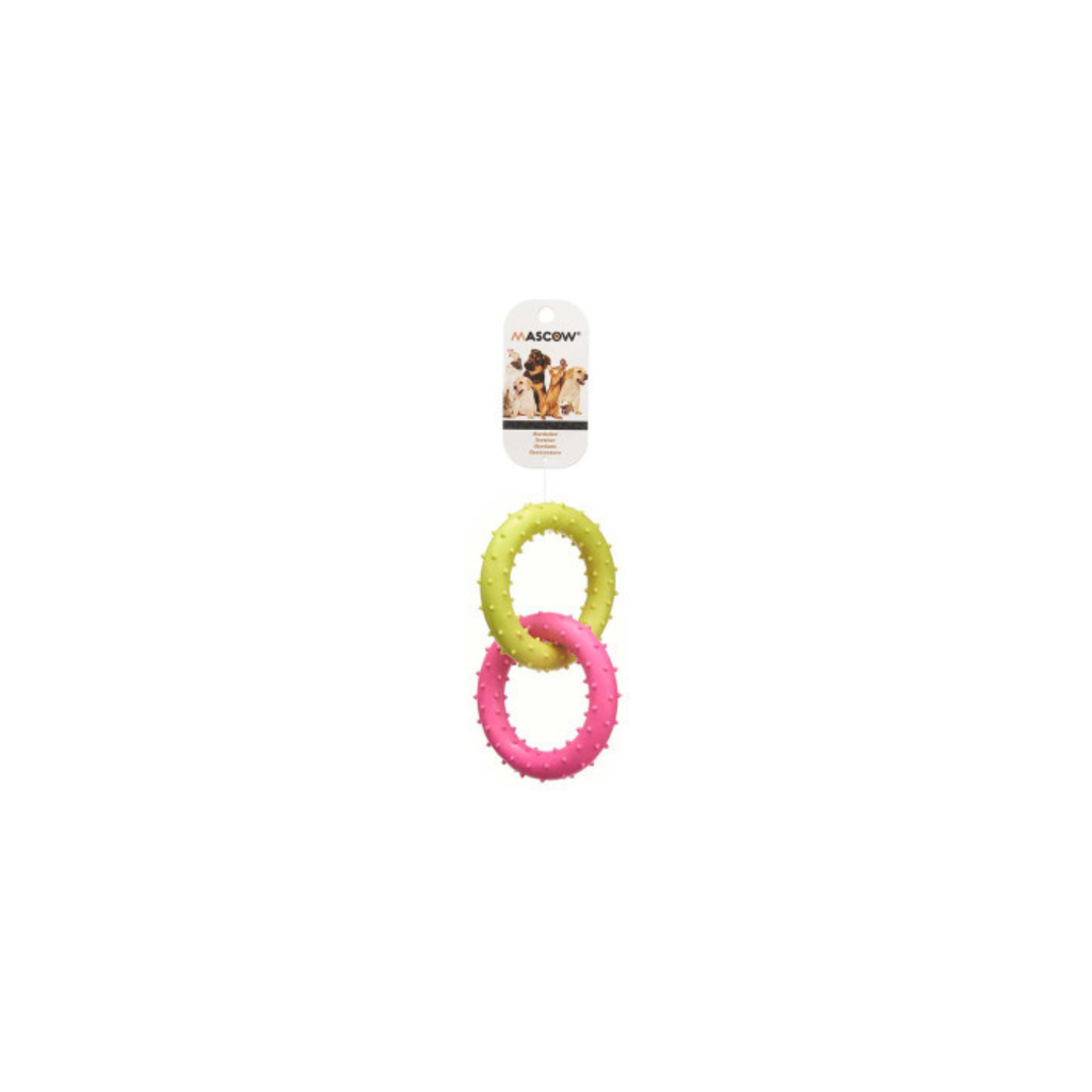 Set 2 anneaux jouets en silicone 8 cm