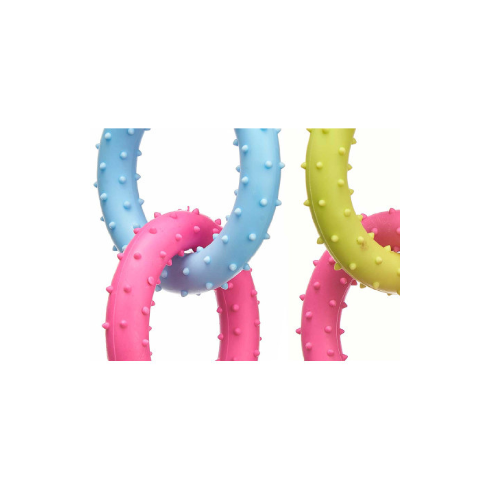 Set 2 anneaux jouets en silicone 8 cm