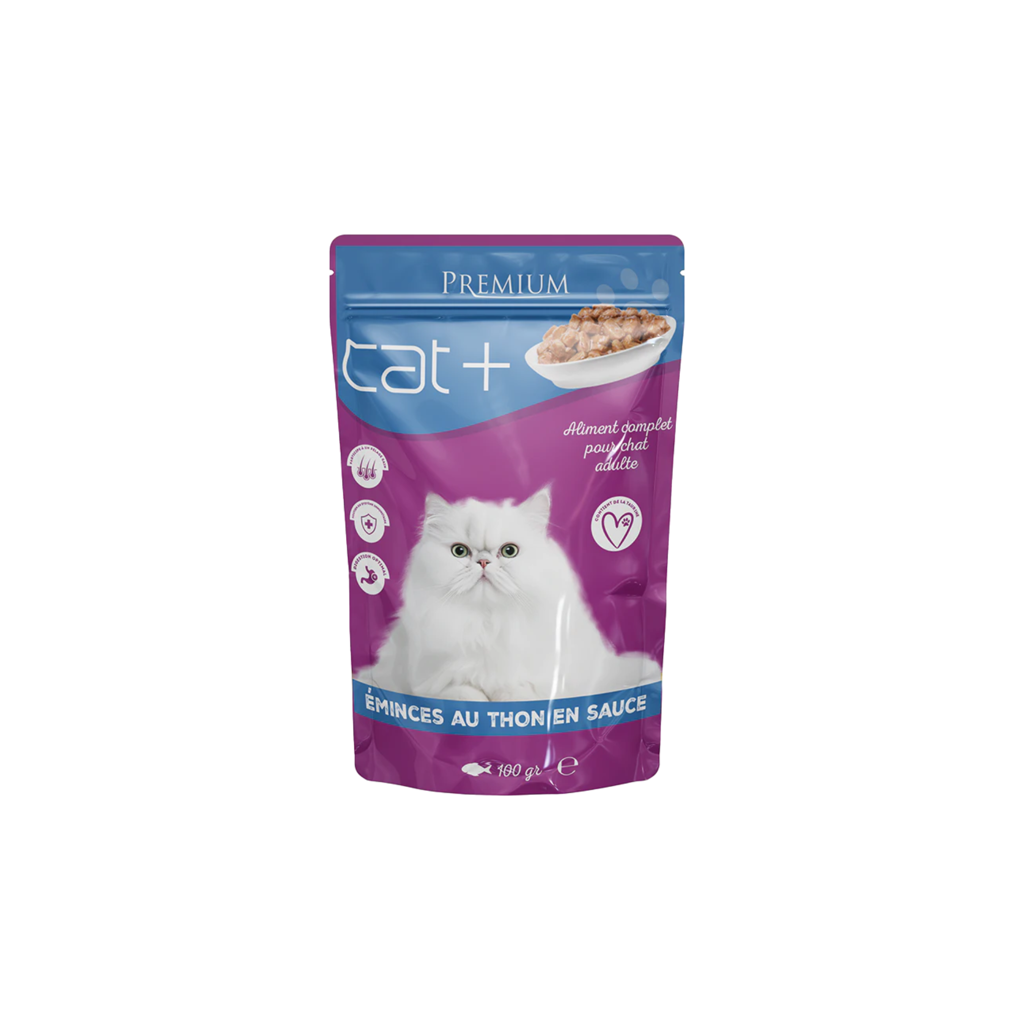 CAT PLUS — Pochons au Poisson émincés en sauce 100 g