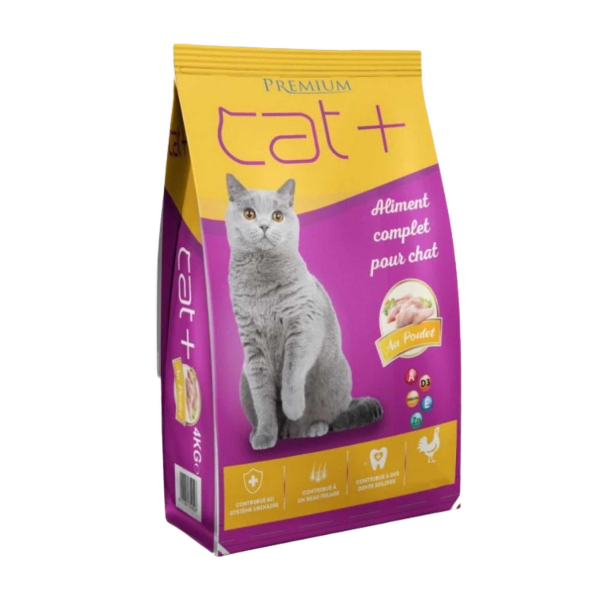 CAT PLUS — Croquettes Chat Poulet & Légumes 4 kg
