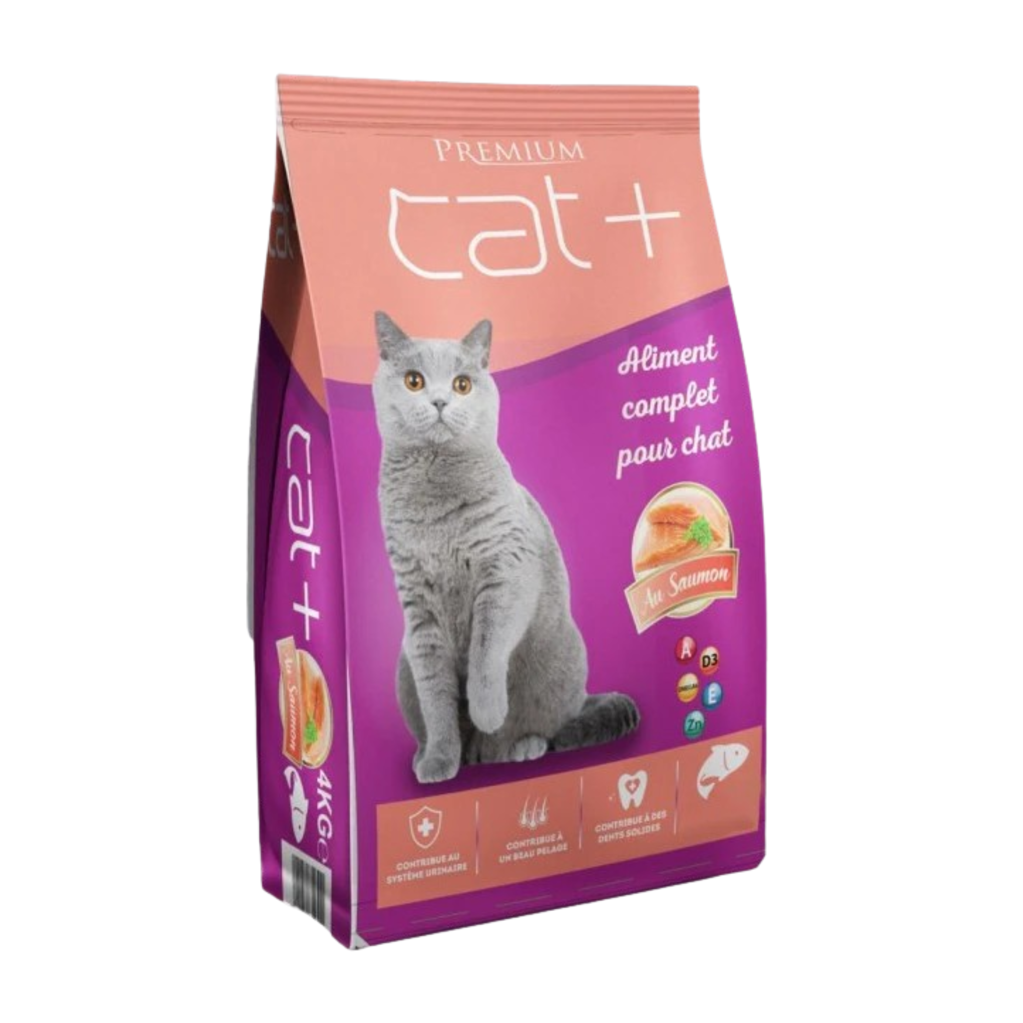 CAT PLUS — Croquettes Chat Saumon & Légumes 4 kg